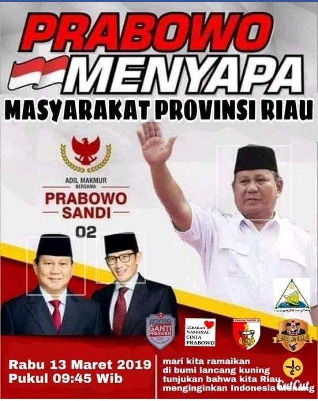 Panitia Matangkan Persiapan Kedatangan Prabowo ke Pekanbaru