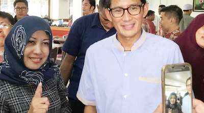 Sandiaga Uno Pantau Langsung Rekapitulasi di GOR Pancasila, Surabaya