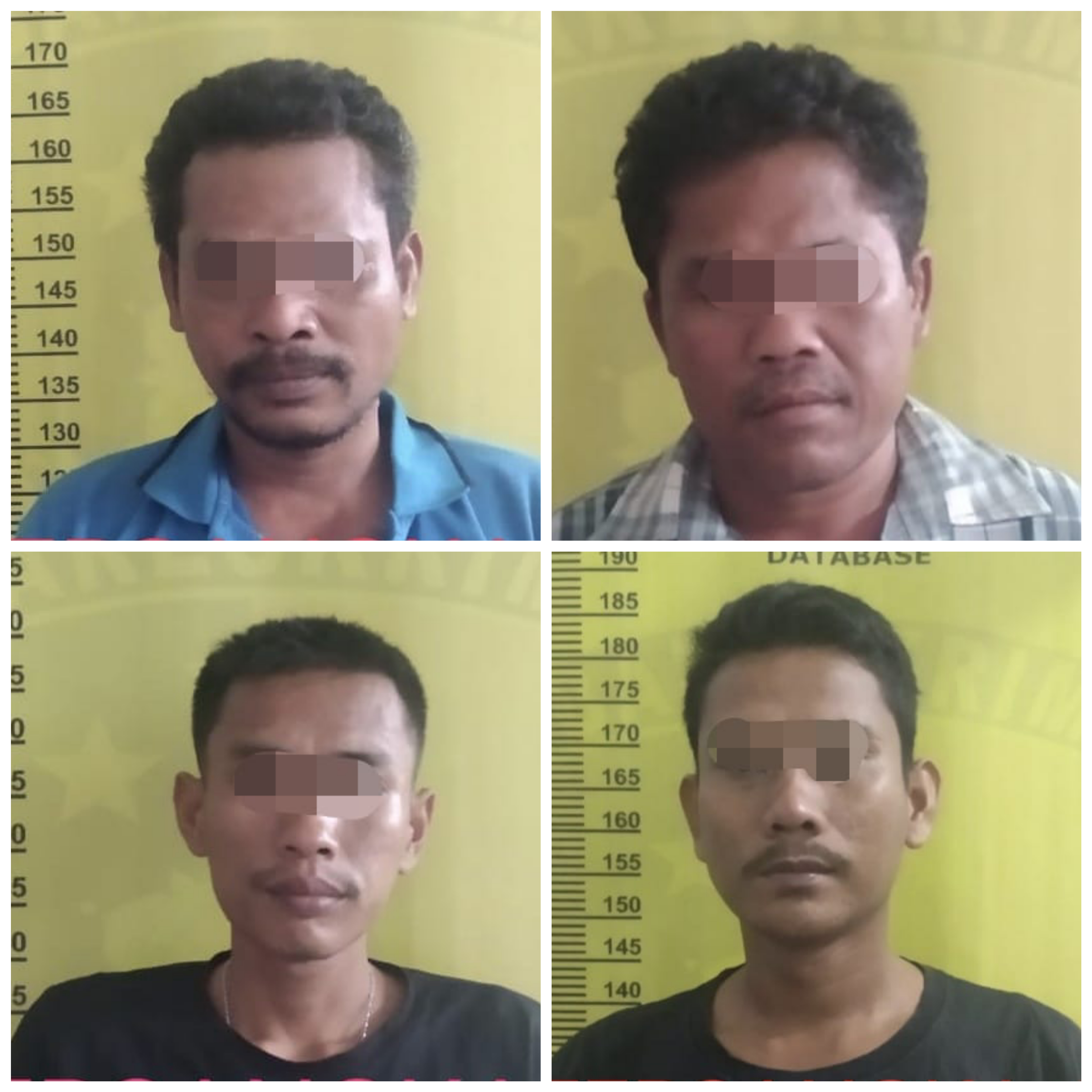 Berjudi, Empat Pria Digulung Polsek Batang Gangsal Inhu