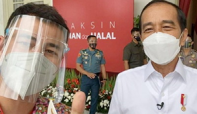 Usai Vaksinasi Presiden Jokowi dan Raffi Ahmad Ngevlog