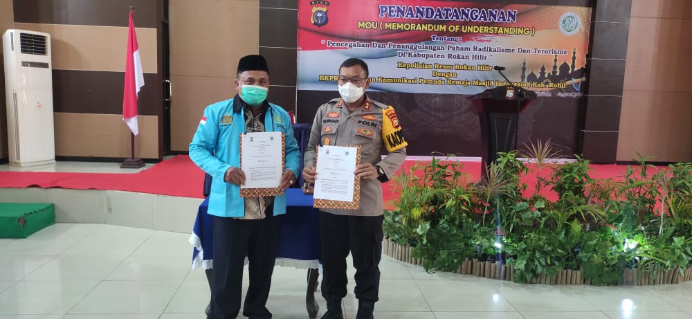BKPRMI Rohil MOU Dengan Polres Rohil Terkait Paham Radikalisme 