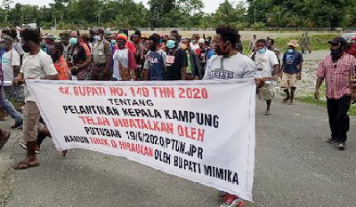 Bupati Mimika Didesak Lantik 9 Kepala Kampung Terpilih Tahun 2019 Lalu