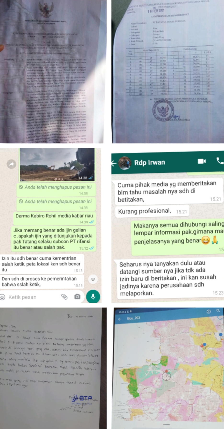 Waduhh..Terkait Klarifikasi PT. Batatsa Tunas Perkasa Vendor PT Rifansi Dwi Putra Asbun! Kata Zul Ijinnya Di Rohul Kok Bisa Kerohil