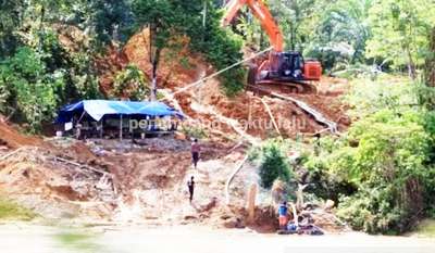 Sungai Kuantan Dibanjiri Penambang Emas Liar, Disebut Menghimpun Dana Pelaku PETI Gandy “Mengancam?”