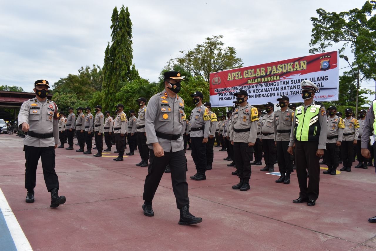 Pasca Putusan MK, Tiga Pleton Personil Gabungan Siap Amankan PSU Inhu