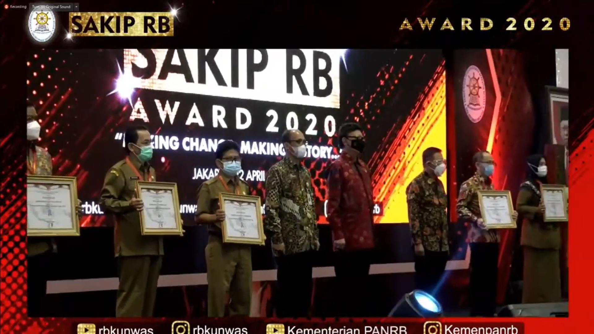 Pemkab Inhu Raih Penghargaan SAKIP RB AWARD 2020 Dari Kemenpan