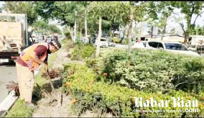 Ditengah Pandemi Hati Warga Pekanbaru Terluka, Taman Bagus Dihancurkan Demi Proyek