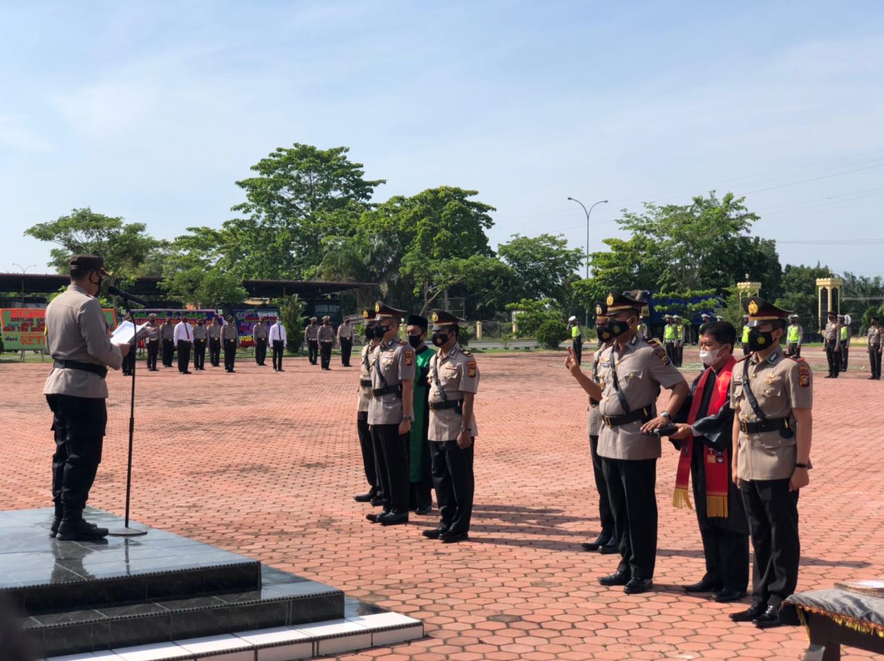 Kapolres Rohil Pimpin Sertijab Kasat Lantas Dan 2 Kapolsek