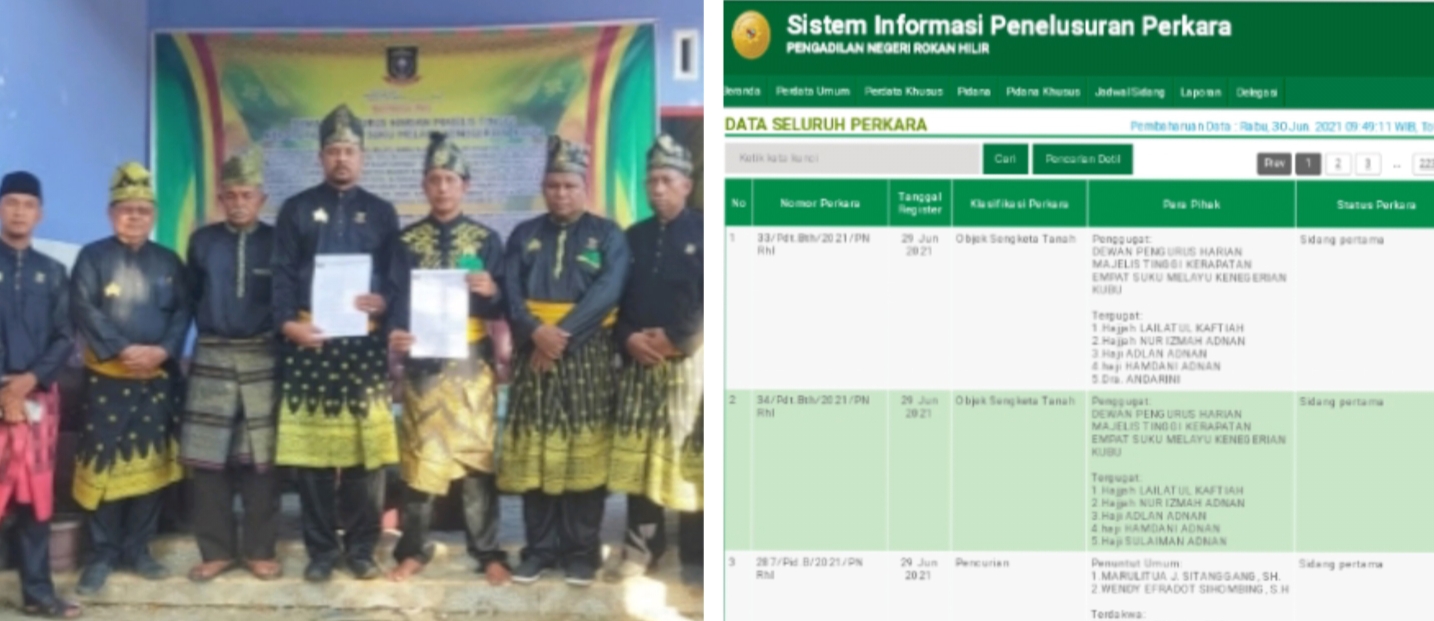 Alamak...DPH Majelis Tinggi Kerapatan Empat Suku Melayu Kubu Gugat Penerima Hibah Eks Lahan PT Kura