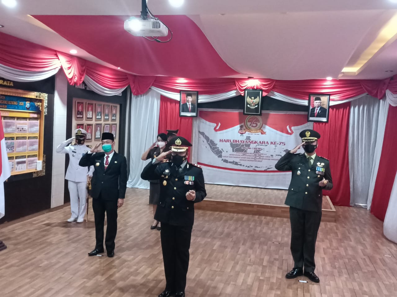 Polres Rohil Gelar Upacara HUT Bhayangkara ke-75 Secara Virtual 