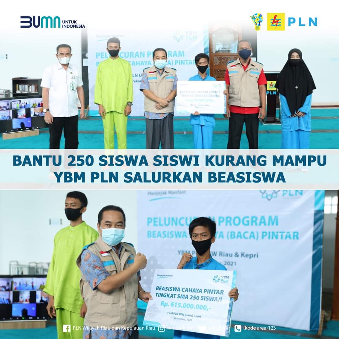 Bantu 250 Siswa-Siswi Kurang Mampu, YBM PLN Salurkan Beasiswa