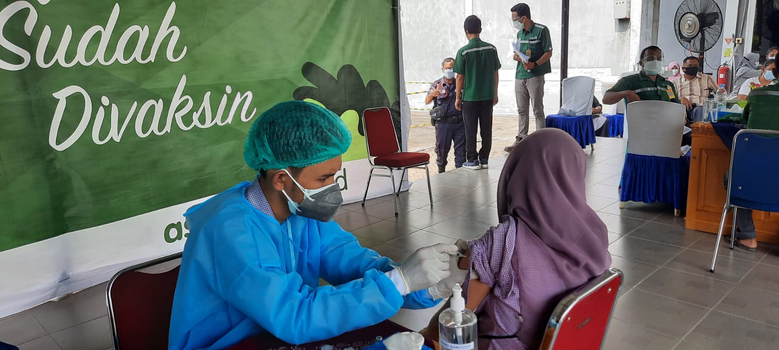 Di Inhu, Astra Agro Suntik Vaksinasi Gotong Royong