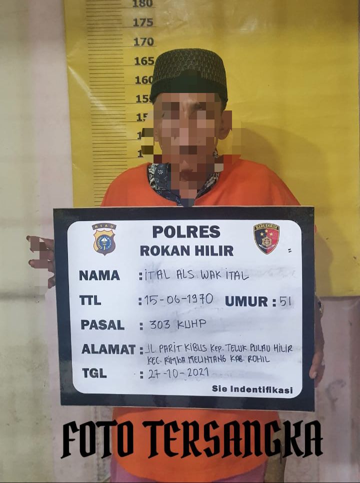 Paten..Kasat Reskrim Polres Rohil Pimpin Penangkapan Bandar Judi