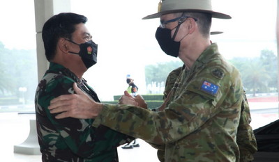 Hangatnya Sambutan Panglima TNI Terima Kunjungan Kehormatan Panglima Angkatan Bersenjata Australia