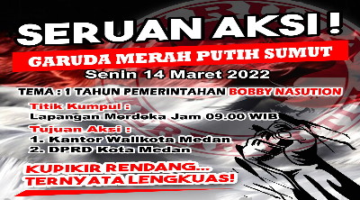Siap Siap, Garuda Merah Putih Sumut Akan Gelar Aksi 1 Tahun Kinerja Walikota Medan 