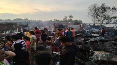 Api Lalap 61 Rumah Di Dusun II Desa Sei Apung Tanjung Balai, Buya Al Munawwir Buka Posko Penggalangan