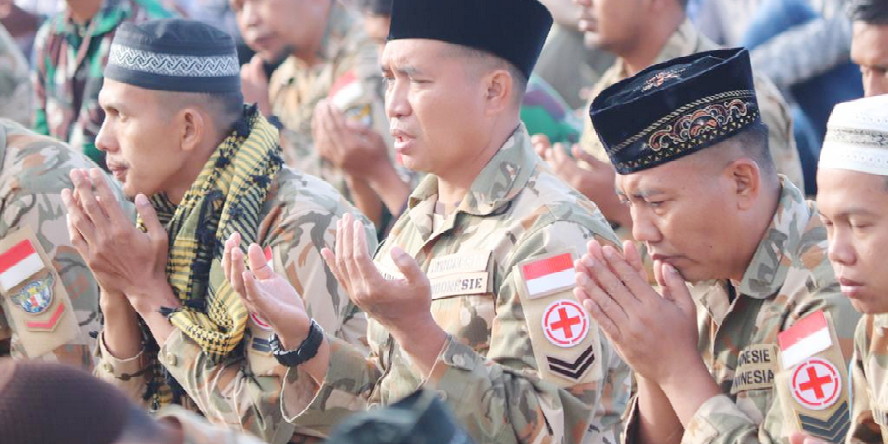 Suasana Lebaran Pasukan Garuda Satgas Kizi TNI XX-S Monusco di Kongo