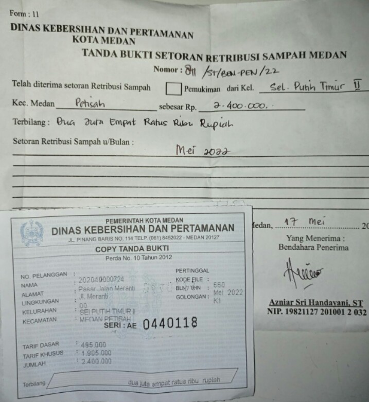 Setoran Retribusi Sampah Pasar Jalan Meranti Bocor, Korcam GMB Minta Saber Pungli Usut