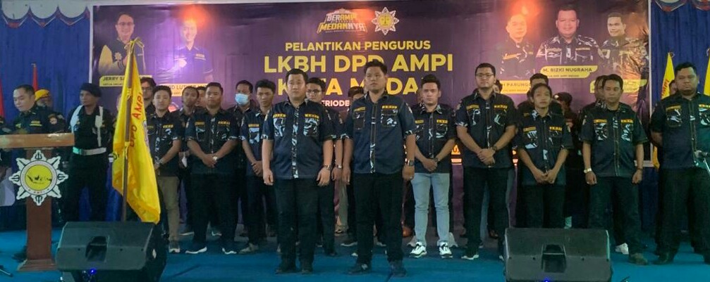 Resmi Dilantik, Raja Makayasa Harahap Direktur, Dan Judika Sekretaris LKBH DPD AMPI Kota Medan Periode 2022-2027