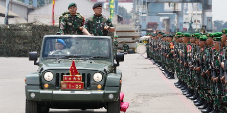 Keberangkatan 850 Prajurit Satgas Operasi Pengamanan Papua Dilepas Panglima TNI