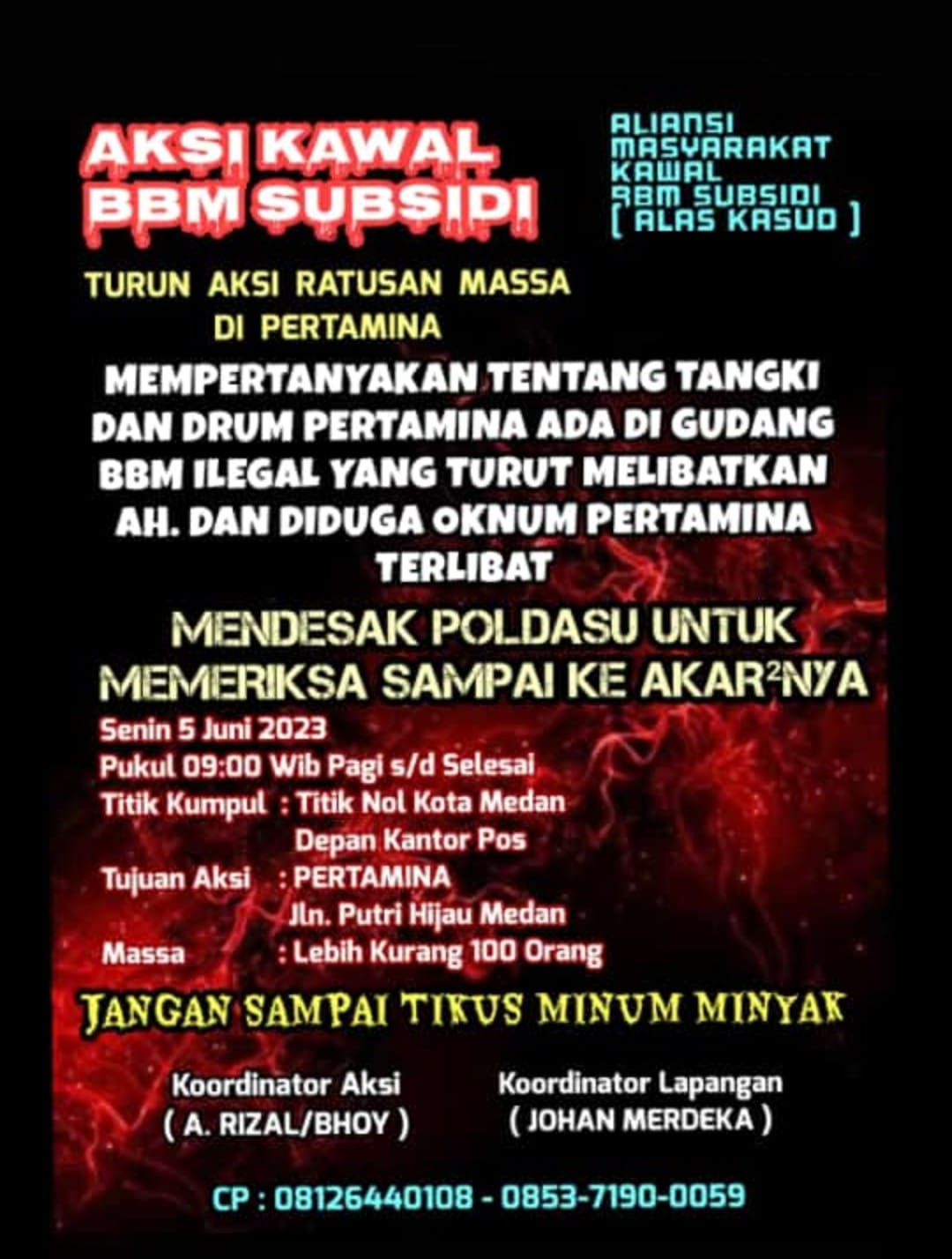 Pertamina Akan Di Demo Terkait Gudang Solar Illegal AKBP AH