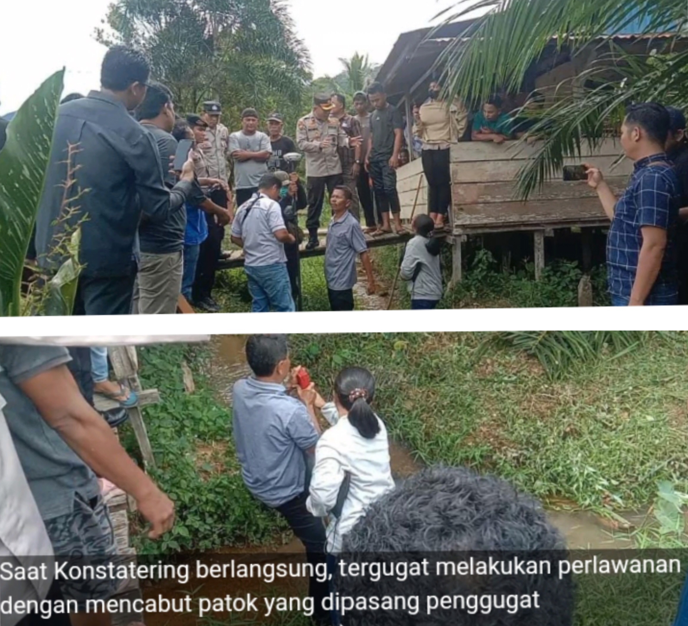 Parah.. Gak Terima Dikonstatering Lahan! Tergugat 1 Ajak Warga Hadang Pihak PN Sibolga . Kata Pihak Penggugat Kita Sayangkan Itu