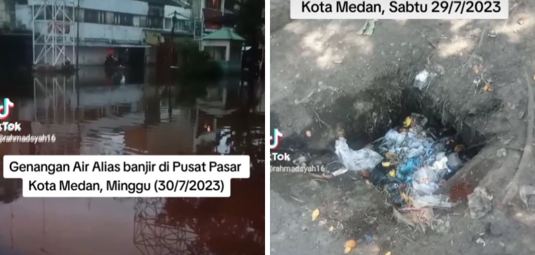 Anggaran Benahi Infrastruktur Dan Drainase Rp.1 triliun lebih di TA 2022, Pusat Pasar Kota Medan Masih Langganan Banjir