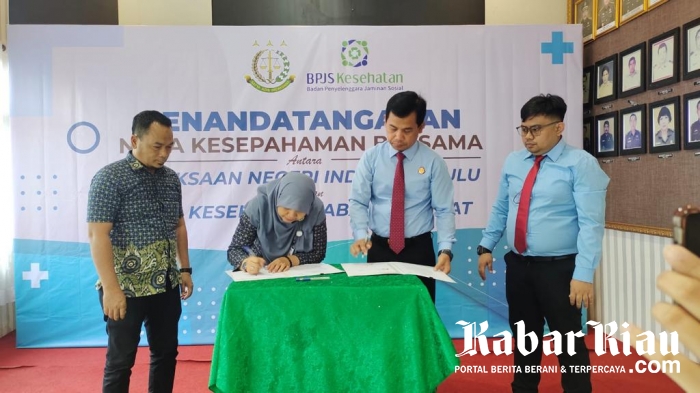 Kejari Indragiri Hulu Bersama BPJS Cabang  Rengat Jalin Kerja Sama Melanjutkan Memorandum of Understanding (MoU)