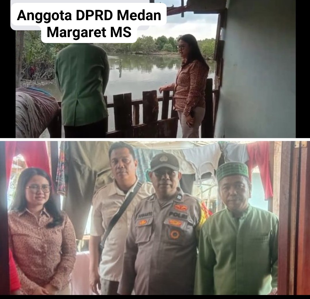 Margaret MS Komisi 1 DPRD Kota Medan Kunjungi Warga Korban Terdampak Illegal Trapping Di Bagan Deli, Medan Belawan 