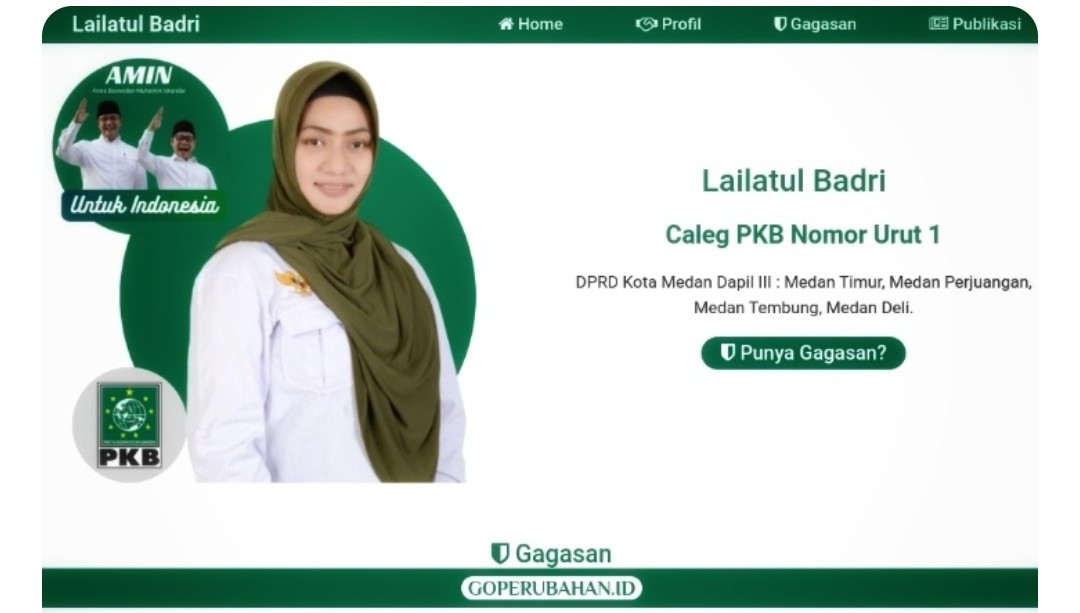 Lailtul Badri Caleg PKB DPRD Kota Medan Dapil III Ajak Warga Beri Gagasan Melalui GOPERUBAHAN.ID
