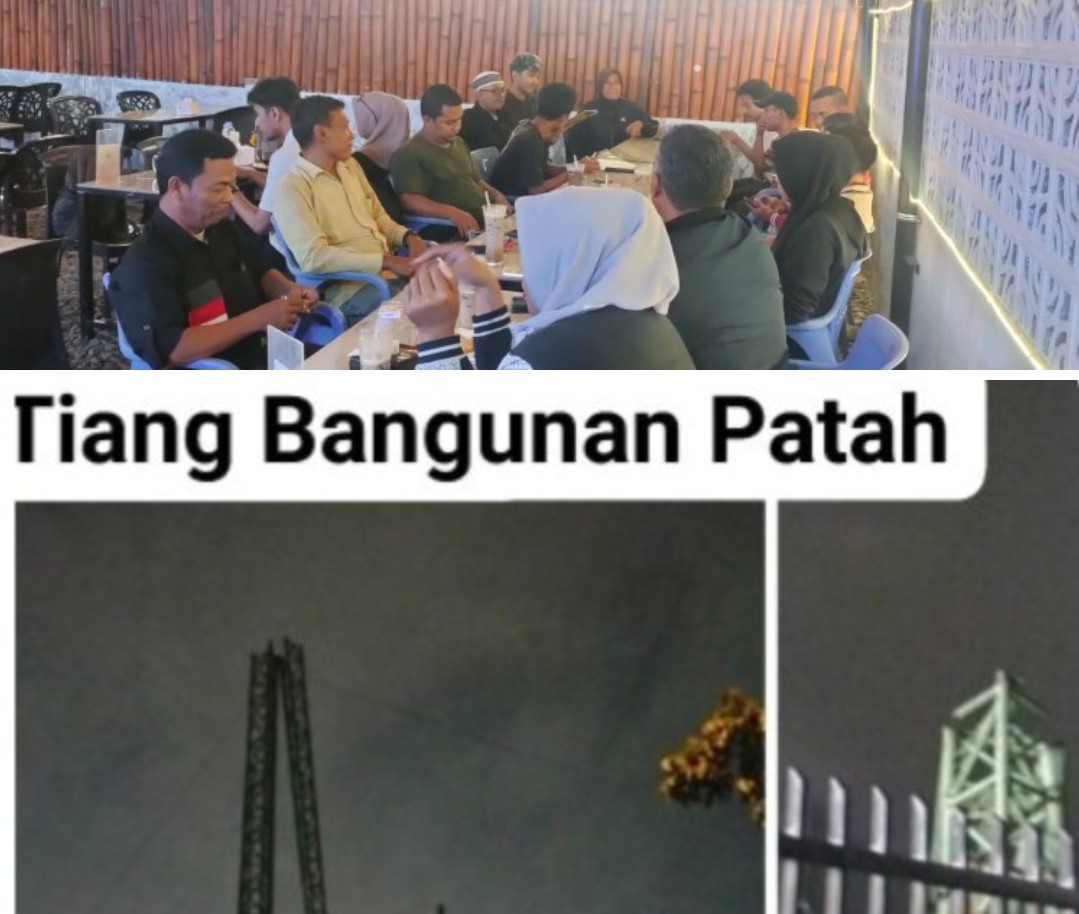 Tiang Bangunan Patah Di Jalan Pancing Medan Tembung, Warga Sebut Apa Harus Mati Dulu Baru Satpol PP Lakukan Penindakan?