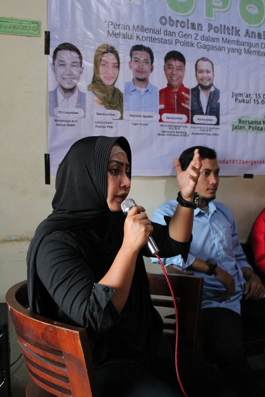 Politisi PKB Kota Medan Lailatul Badri Terima Tantangan Sohib Gibran Adu Gagasan Peran Anak Muda Dalam Politik 2024