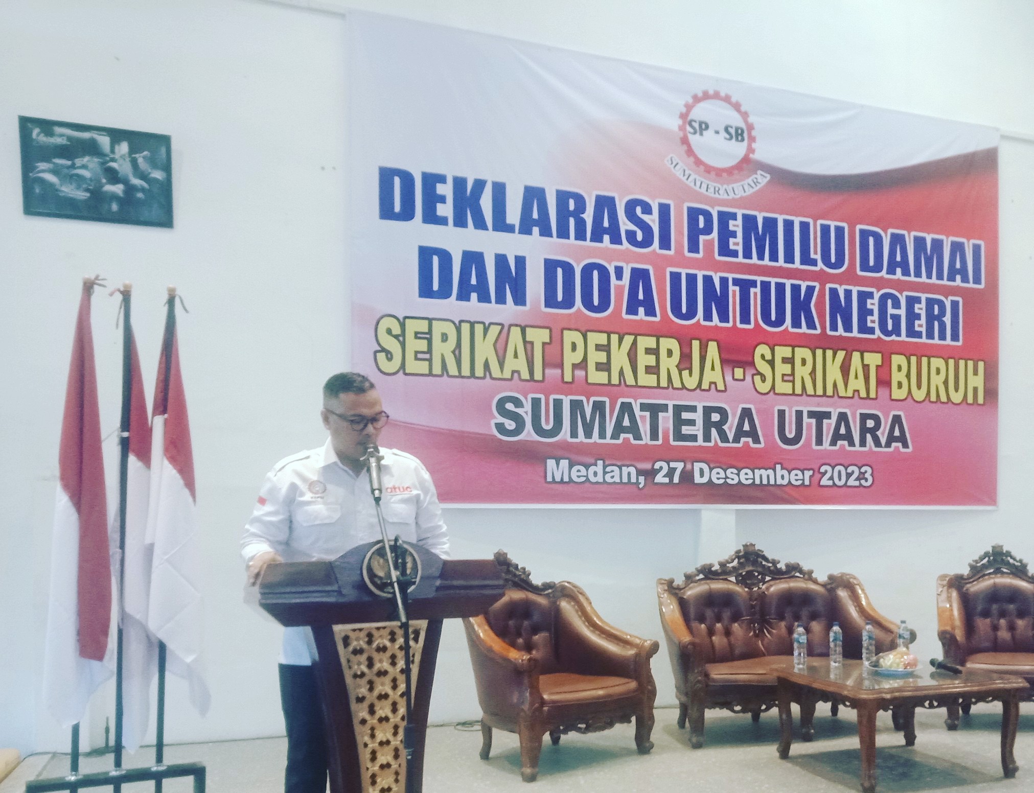 Gabungan Elemen SP-SB Sumut Gelar Deklarasi Pemilu Damai Dan Doa Untuk Negeri