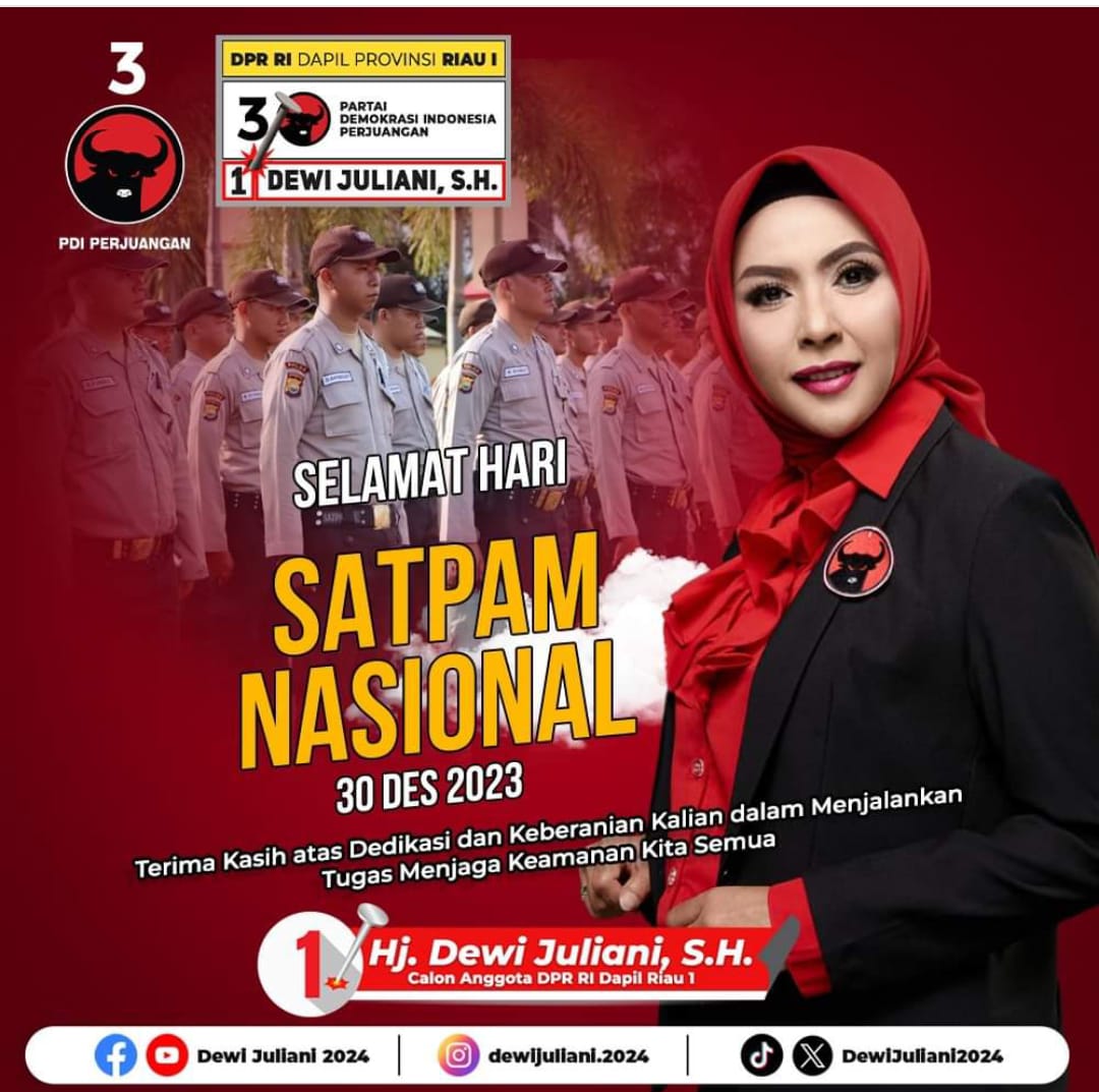 Momentum HUT Ke-43 Satpam! Dewi Juliani Sampaikan Ucapan Selamat 