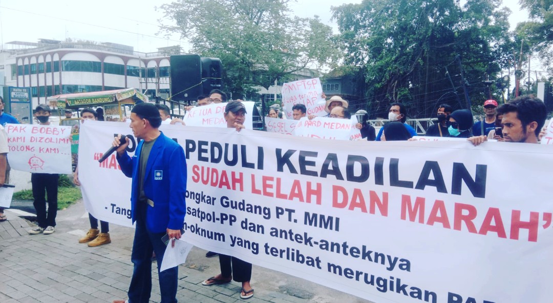 FPK Geruduk Kantor Walikota Medan, Kasatpol PP Janji Bongkar Gudang PT MMI Jalan Mandor