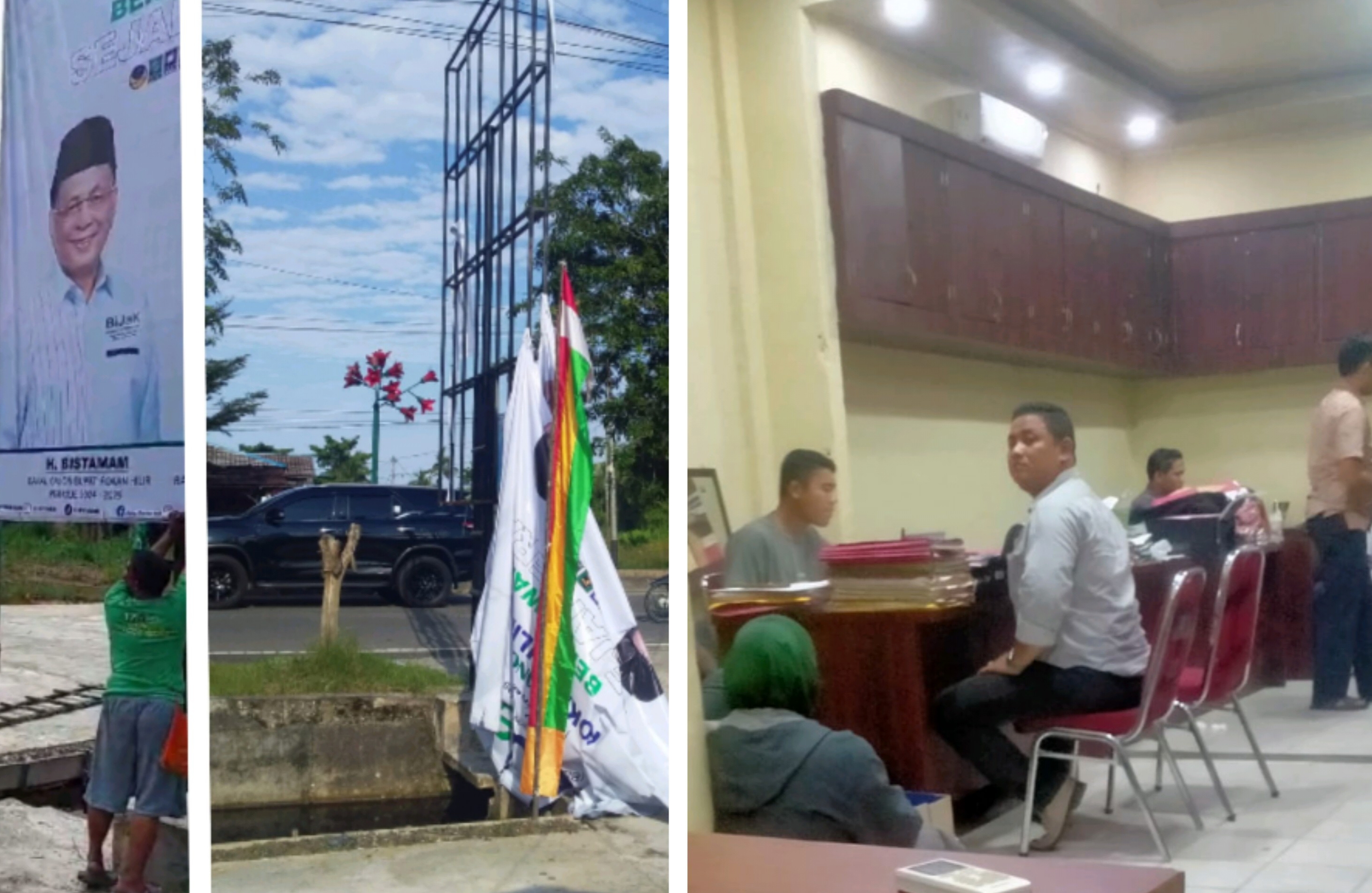 Baleho Dirusak!!! Simpatisan Paslon BM -JC di Bagansiapiapi Lapor Ke Polisi  