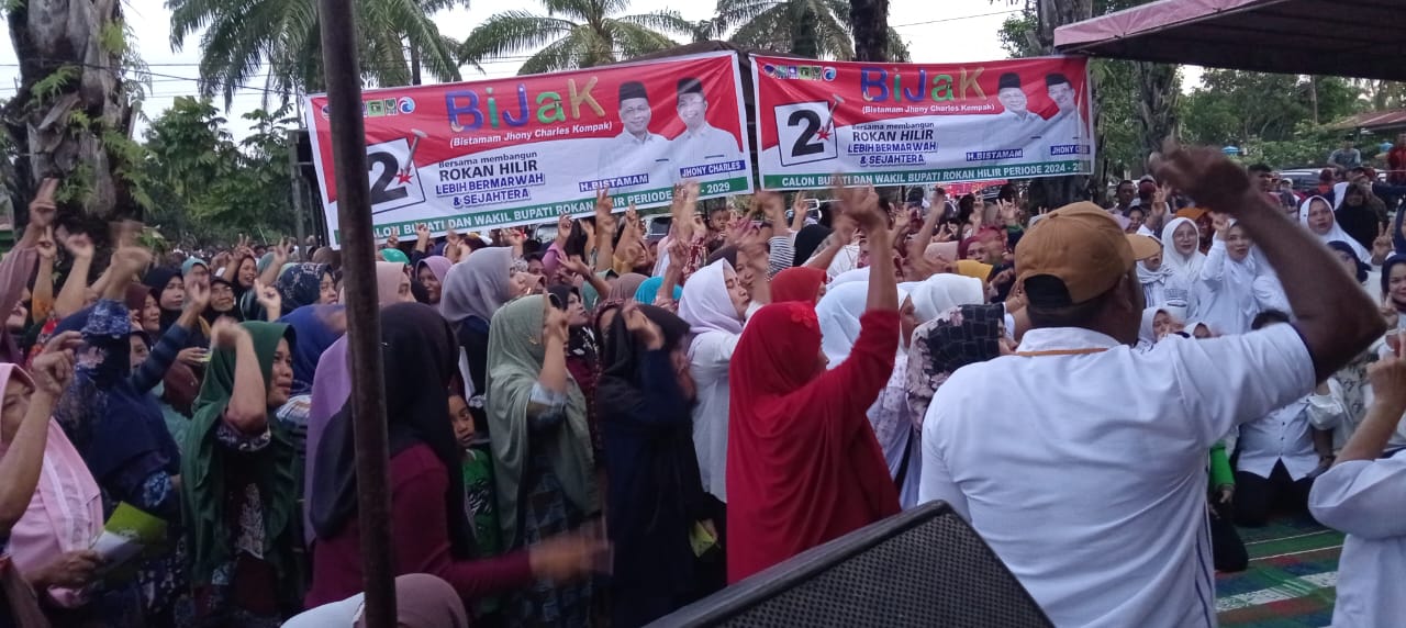 Ratusan Warga Sidomulyo Ujung Tanjung Padati Kampanye BIJAK! JC :  Terkait Jalan Rusak di Sidomulyo Akan Kita Prioritaskan