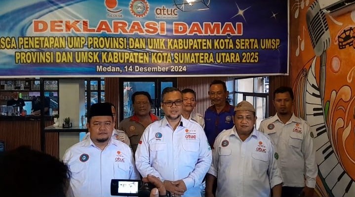 DPD KSPSI AGN SUMUT Gelar Ikrar Deklarasi Damai Paska Penetapan UMP dan UMK serta UMSP dan UMSK Kota 2025