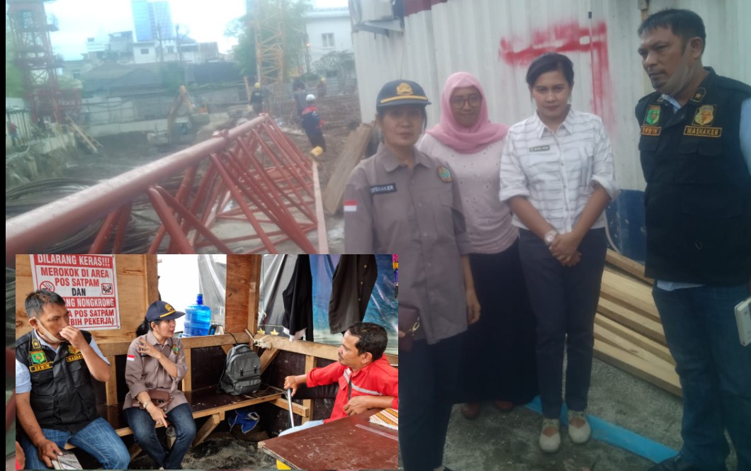 Kepala UPTD I Wasnaker Provinsi Sumut Lakukan Inspeksi Ke Proyek The Bliss Condominium Samping RS Islam Malahayati Medan