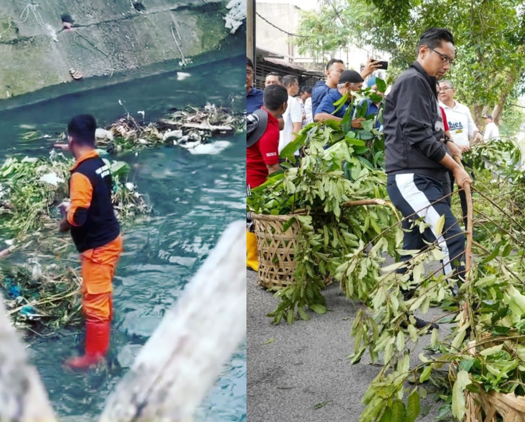 Tak Lagi "Putih", Walikota Medan Pimpin Gotong Royong Pembersihan Sungai Putih Di Kecamatan Medan Petisah