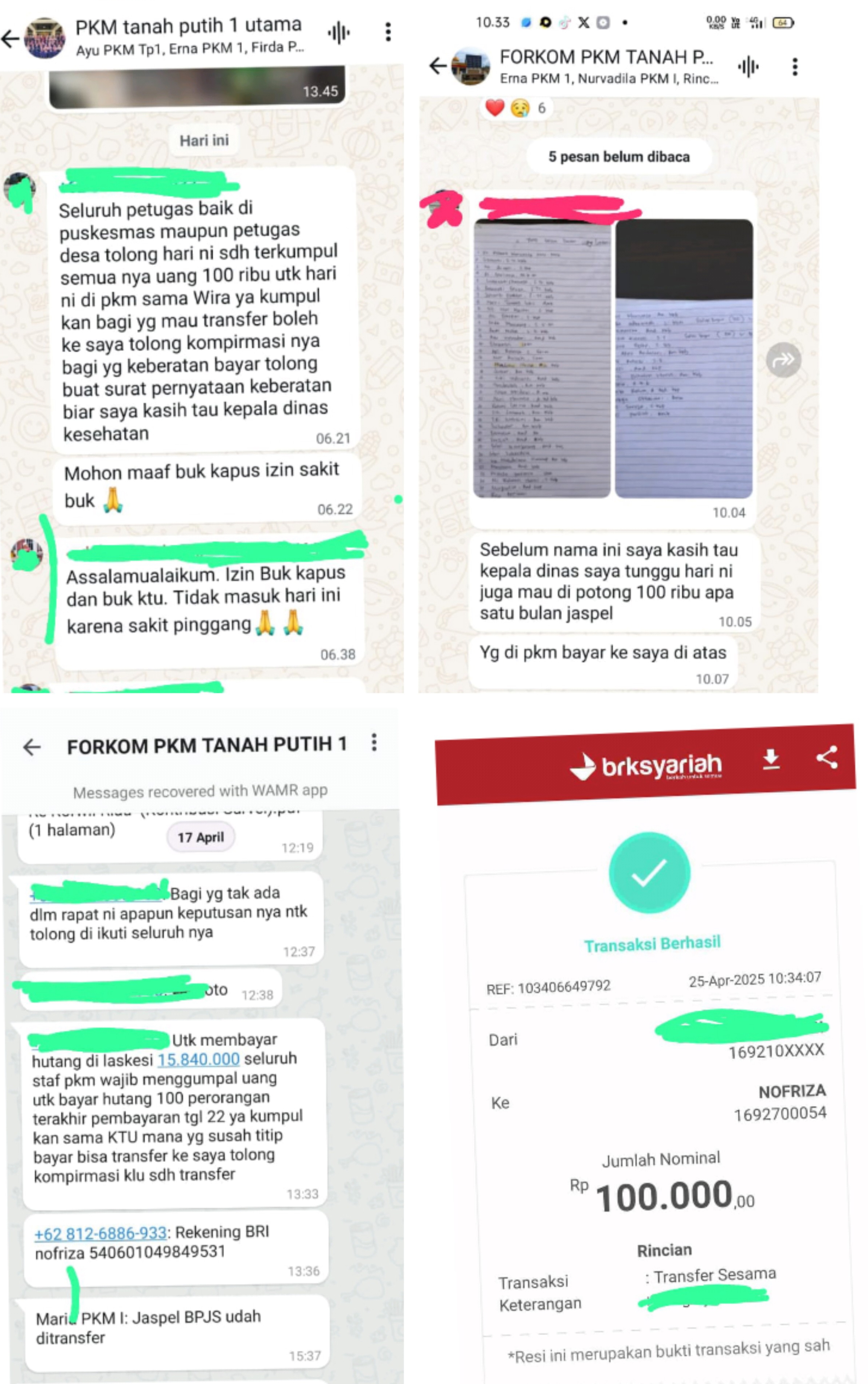 Sanggahan Kapus Tanah Putih I Soal Dugaan Pungli Justru Picu Tanda Tanya Publik, Ini Antara Kesepakatan Dan Tekanan