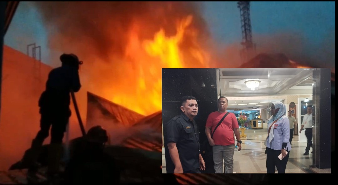 Pengawas UPT 1 Disnaker Sumut Lakukan Pulbaket di Lokasi Kebakaran Tempat Hiburan Malam Hotel Danau Toba Kota Medan