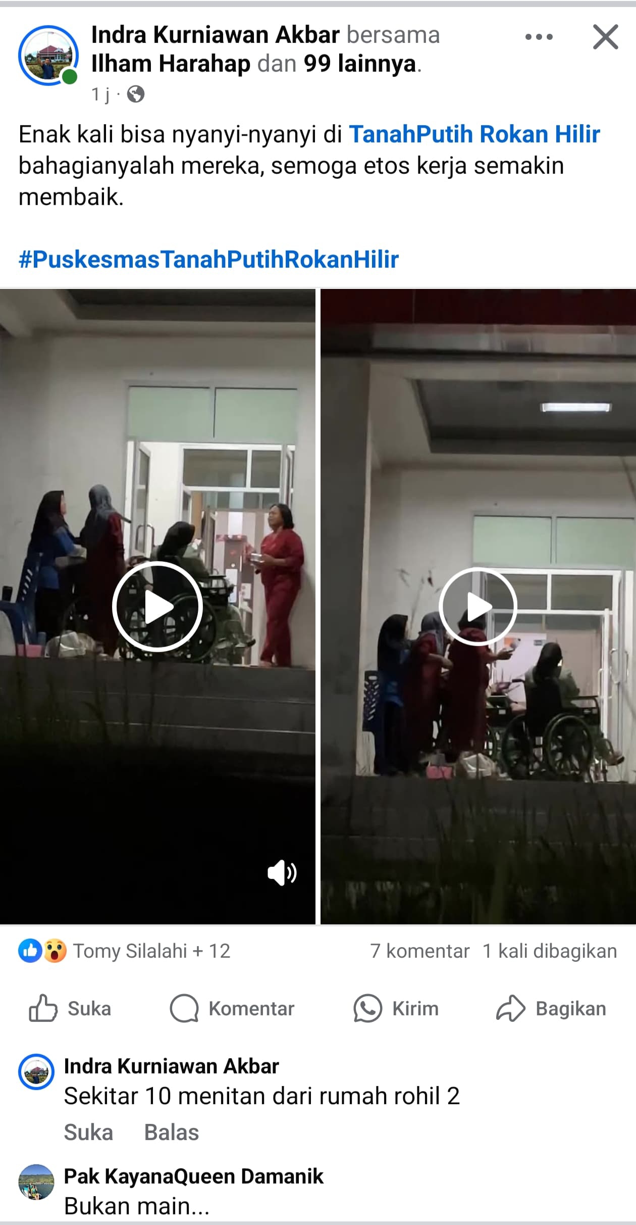 Parah.. Belum Usai Isu Dugaan Pungli, Nakes Puskesmas Tanah Putih I Asyik Berkarokean! Kapus Milih Bungkam