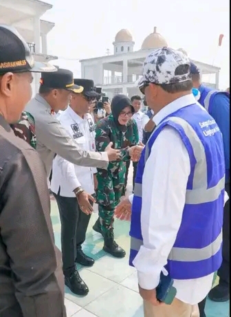 Bupati Rohil Bersama Forkompinda Sambut Kedatangan Menteri LHK 