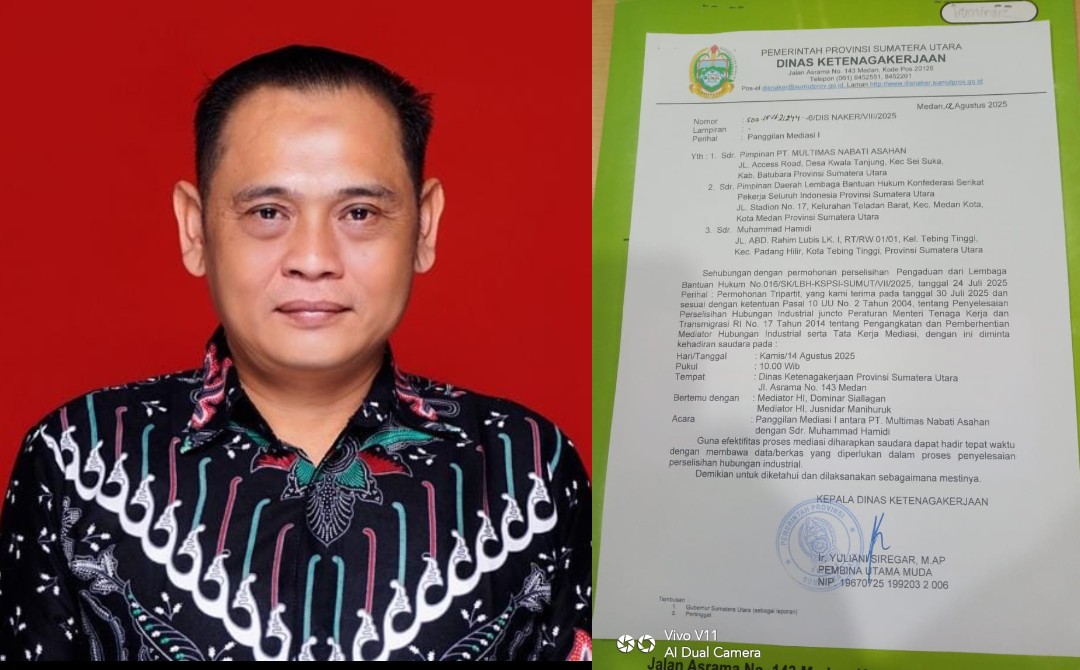 PT. MNA/ Wilmar Group Kangkangi Disnaker Sumut Dan Tak Patuhi PERMA No 1 Tahun 2016