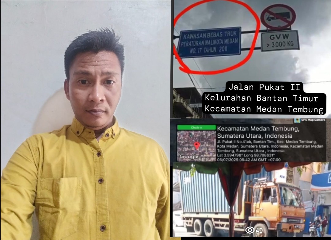 Tolak Kontainer, Tokoh Pemuda Bantan Timur Dukung Rekomendasi Komisi 4 DPRD Medan Portal Jalan Pukat II