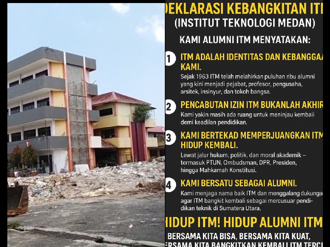 Tak Terima ITM Di "Roboh"kan, Akan Ada Deklarasi Kebangkitan ITM, #saveitm