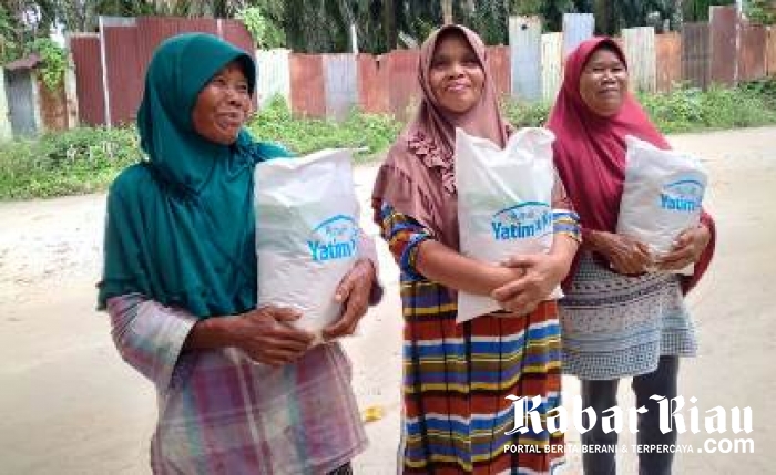 Bahan Pokok untuk Warga Rumbai Pesisir Kembali Disalaurkan Rumah Yatim Riau