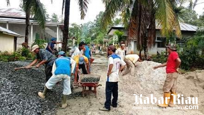 Milad Pulau Gadang, Kades Ajak Warga "Goro" Benahi Jalan