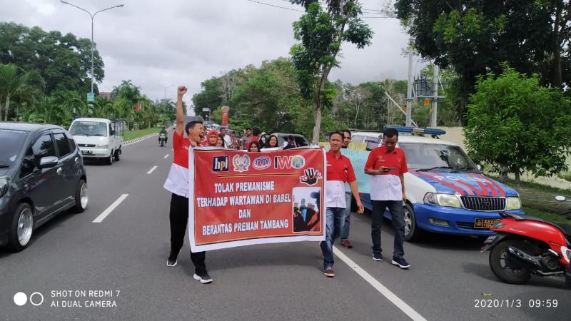 Wartawan Babel Lakukan Demo Terkait, Perkara Kasus Intimidasi dan Kekerasan Terhadap Pers segera diproses